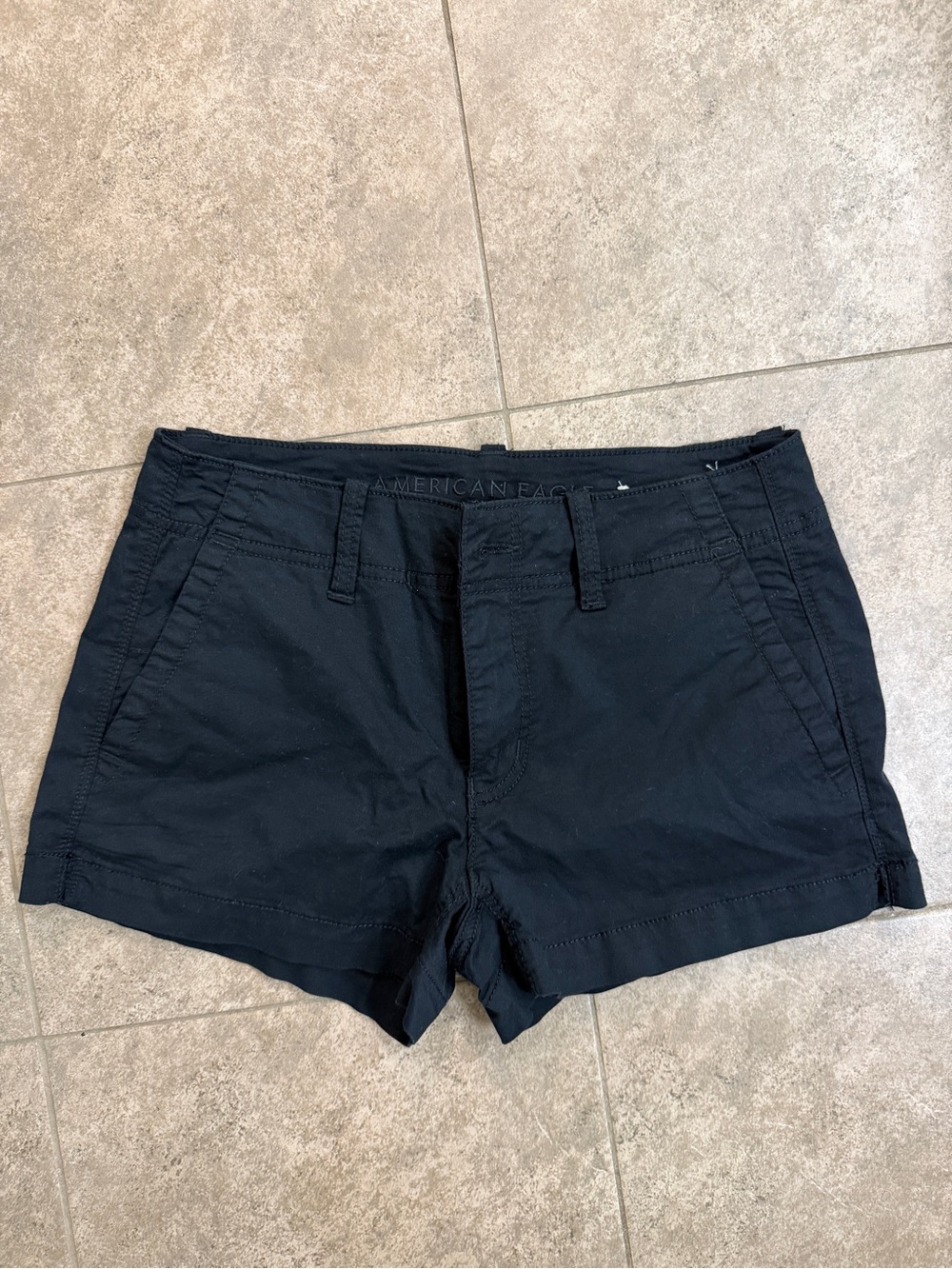 American Eagle Outfitters Black Women's Chino Bermuda Shorts